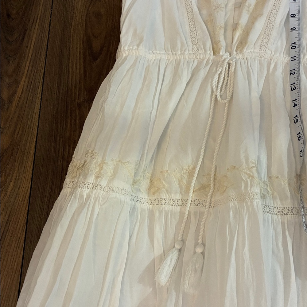 Joie Cream Maxi Dress with Tassel Tie - Picture 9 of 12